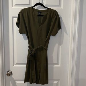 Olive green casual dress